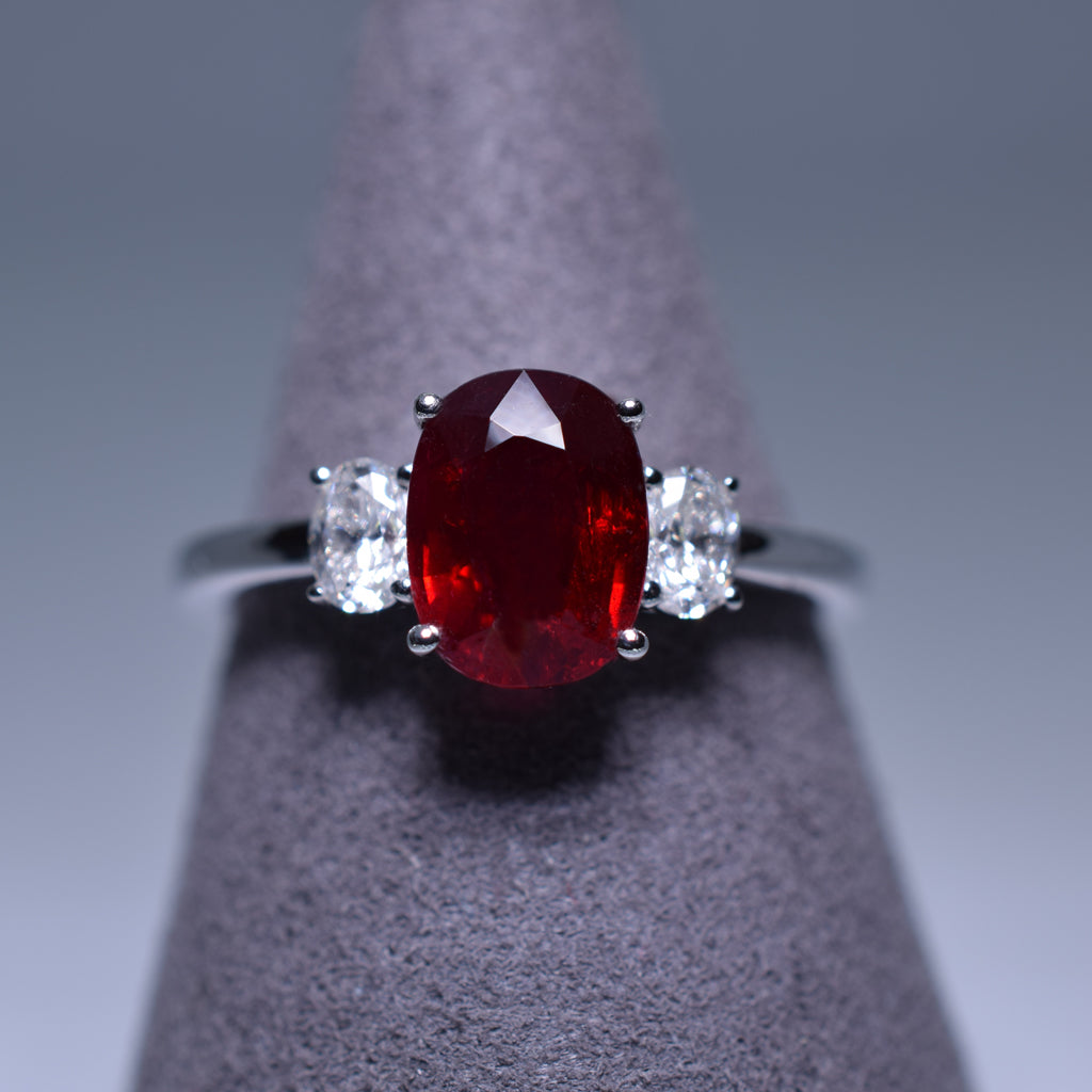 Piegan blood Ruby Ring with Diamond