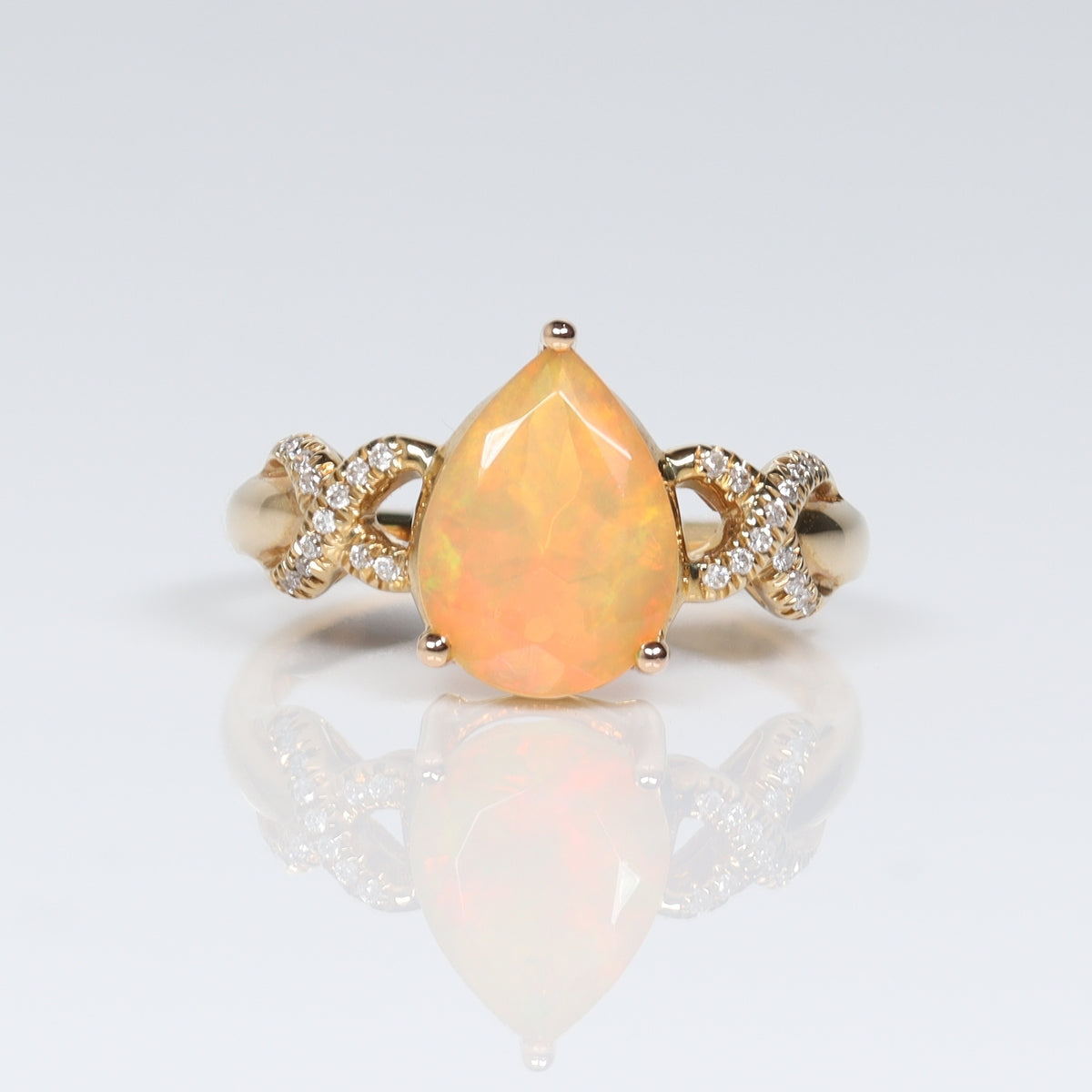 Nature Fire Opal Ring