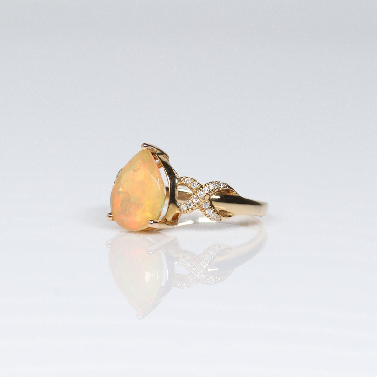 Nature Fire Opal Ring