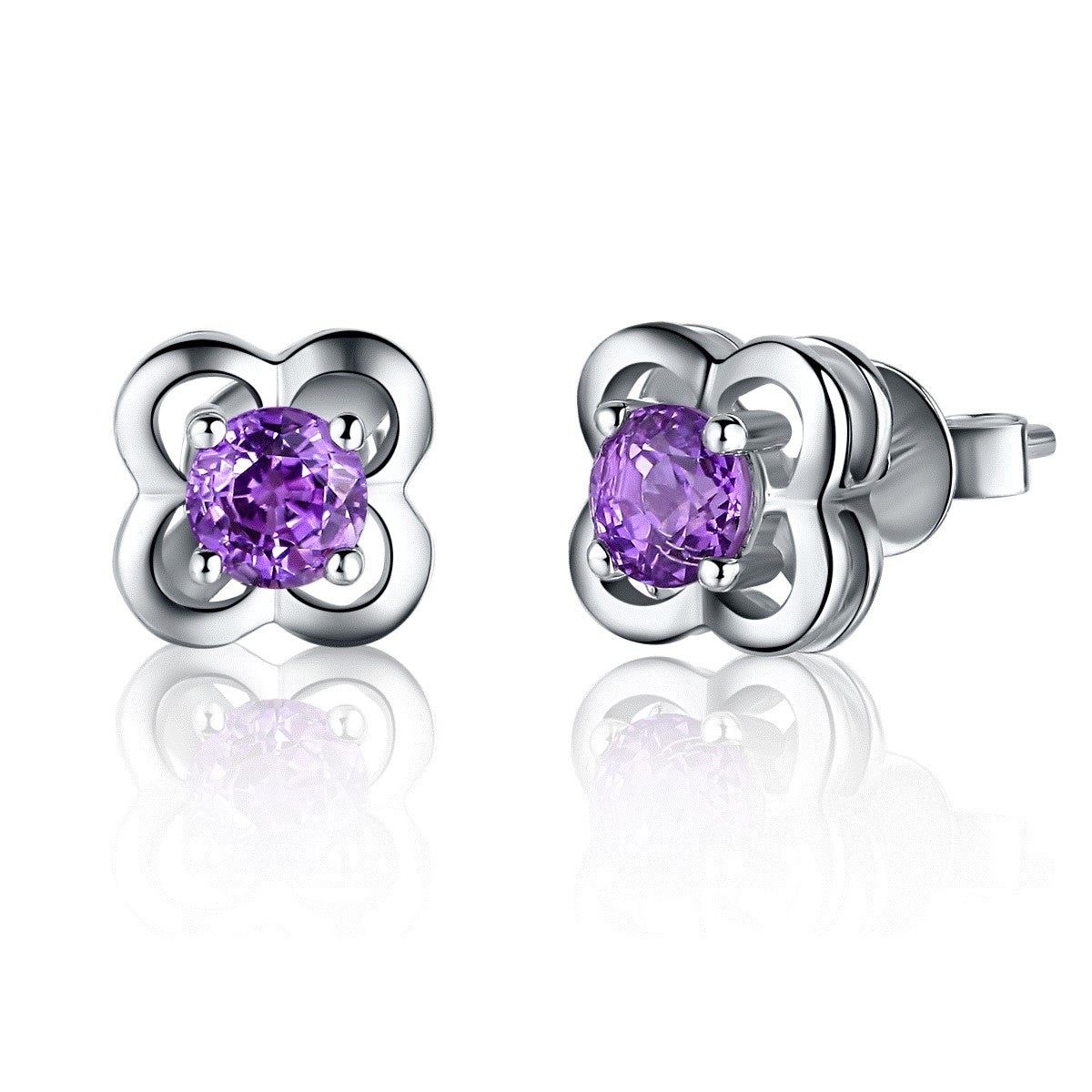 Nature Purple Sapphire Earrings