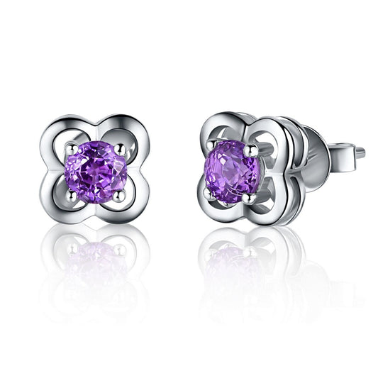 Nature Purple Sapphire Earrings