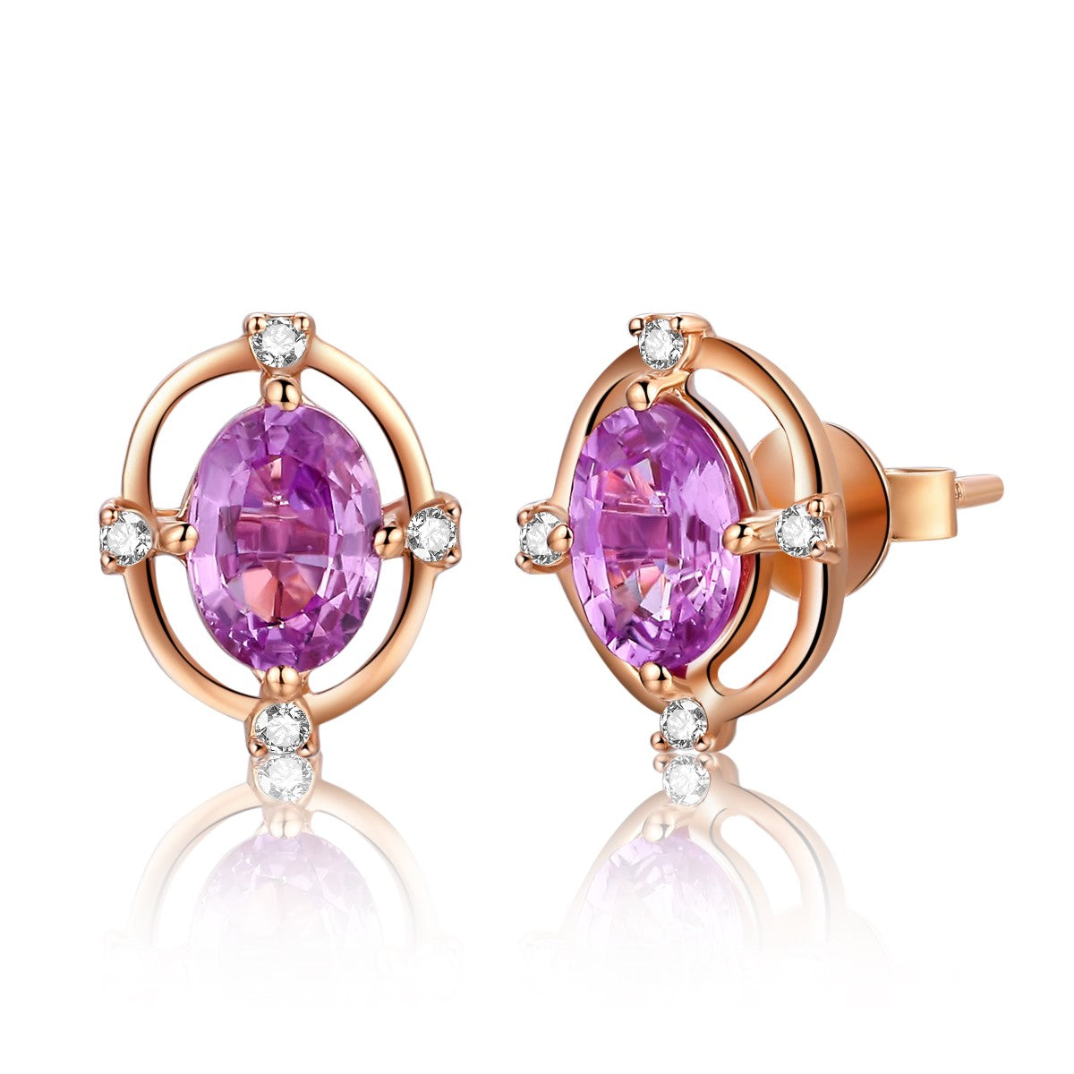 Pink Sapphire Earrings