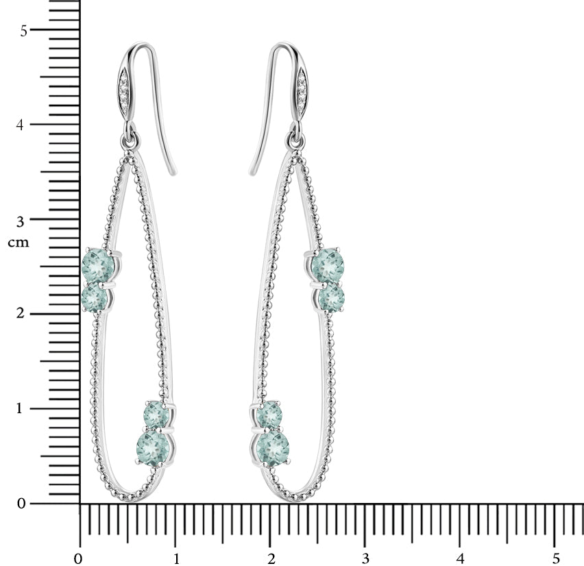 Nature Aquamarine Dangle Earrings