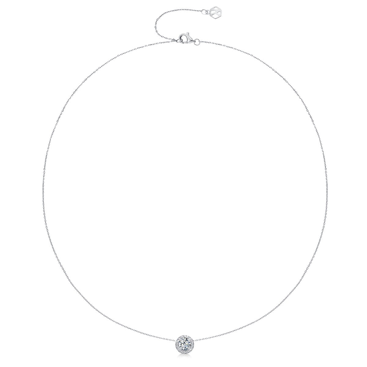 April Birthstone Nature Diamond Necklace