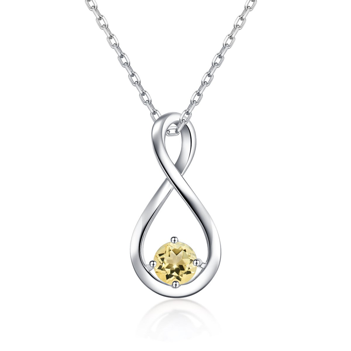 Nature Citrine Pendant Infinity