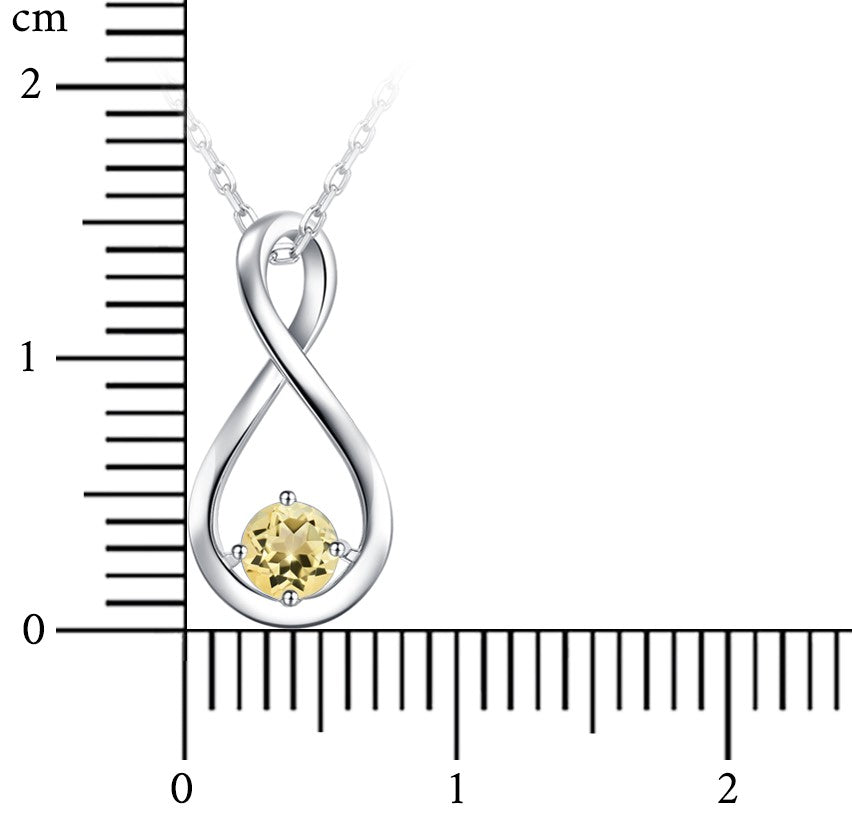 Nature Citrine Pendant Infinity