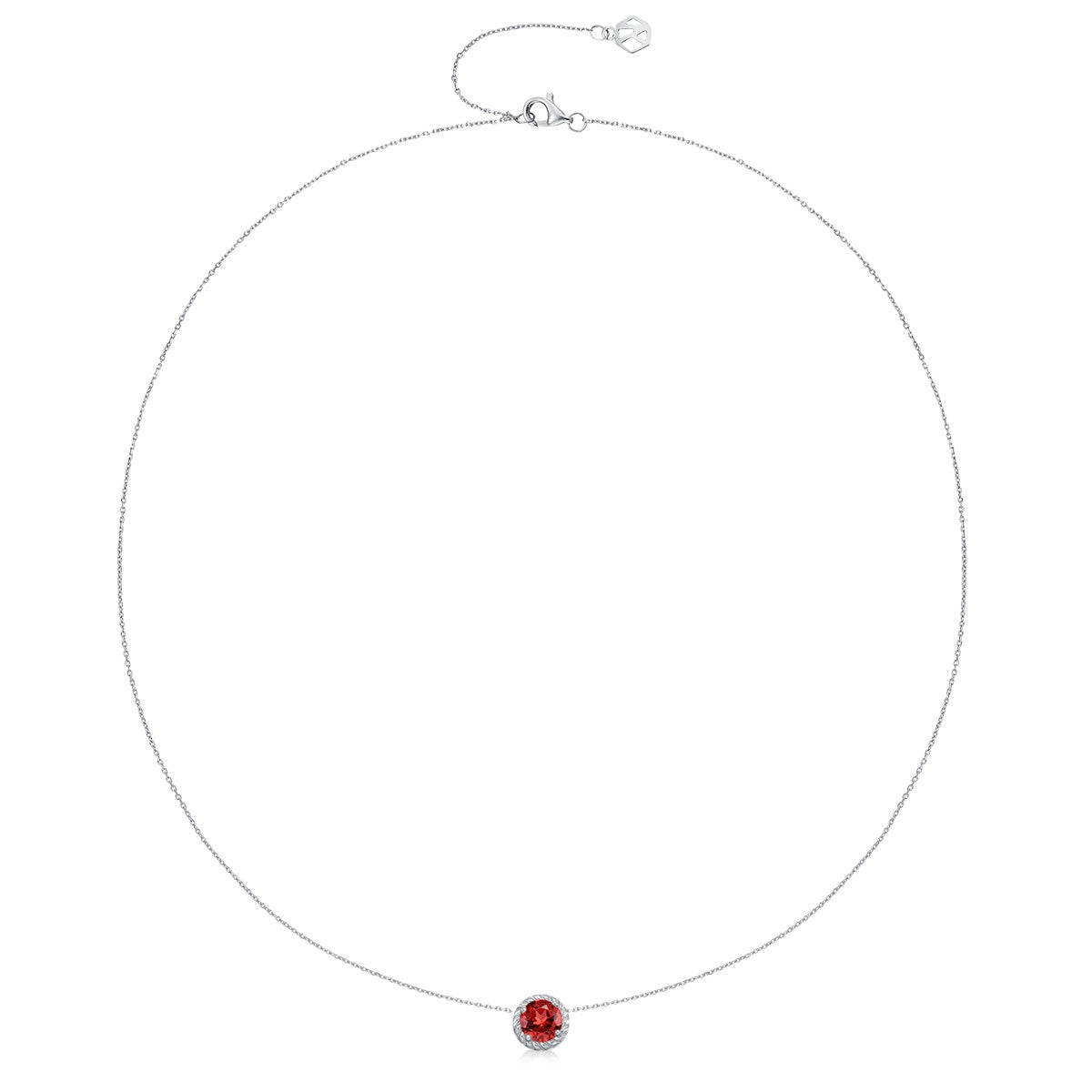 January Birthstone Garnet Necklace