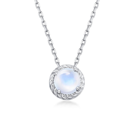 June Birthstone Nature Moonstone Necklace