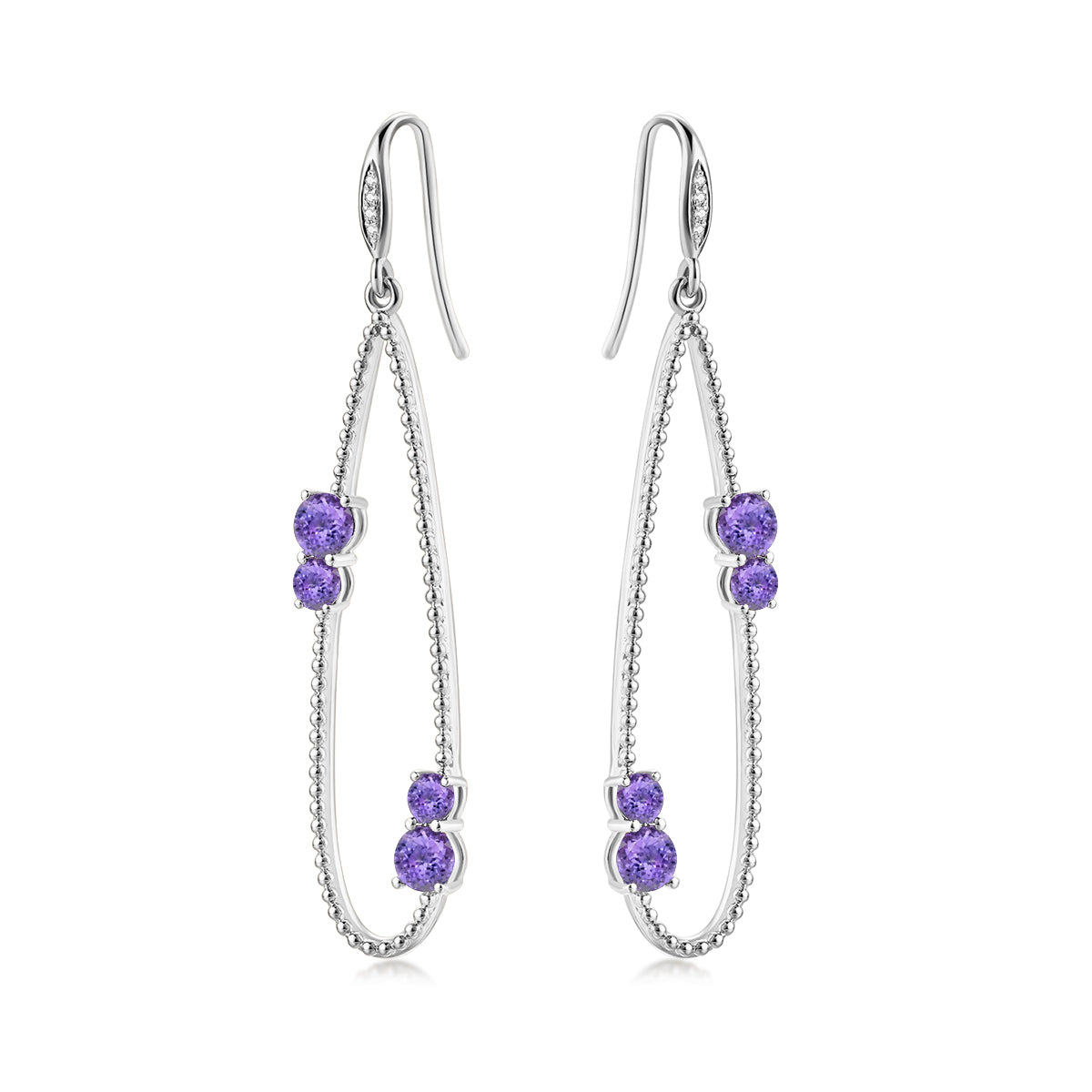 Nature Tanzanite Dangle Earrings