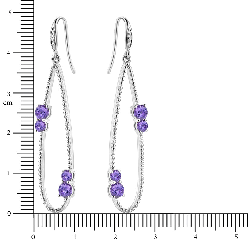 Nature Tanzanite Dangle Earrings