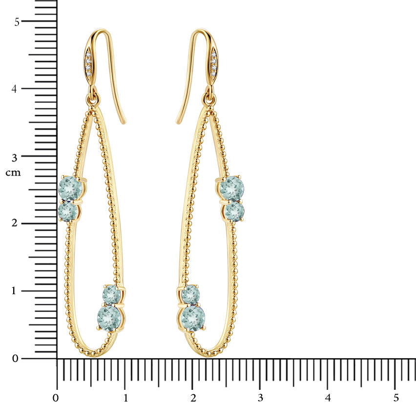 Nature Aquamarine Dangle Earrings