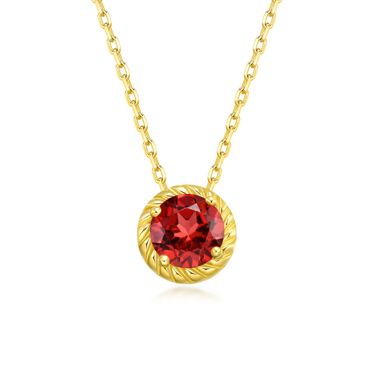 January Birthstone Garnet Necklace