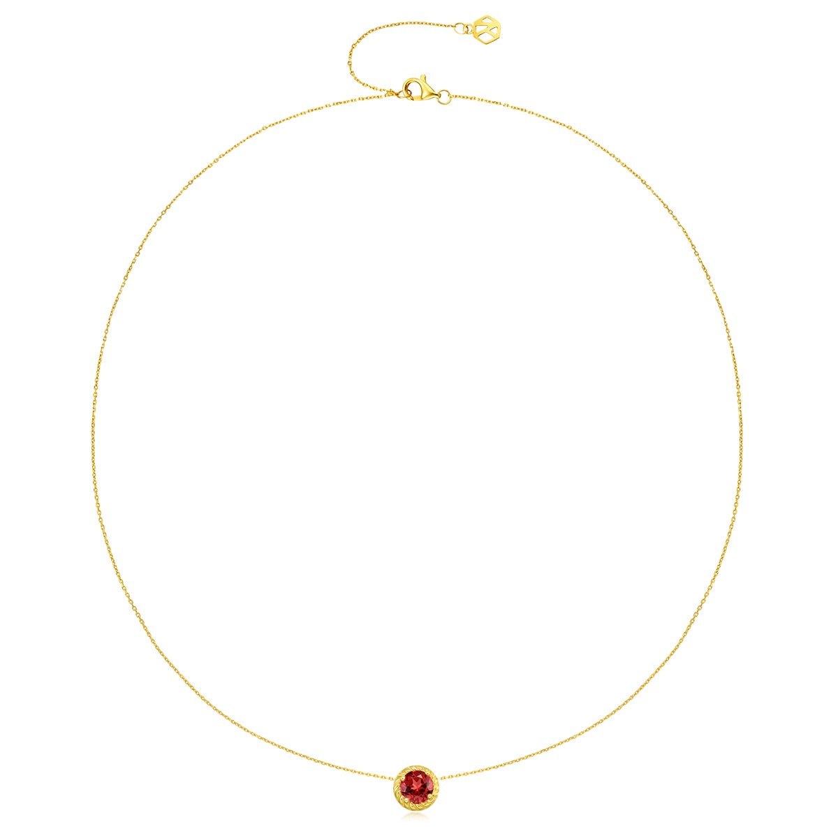 January Birthstone Garnet Necklace