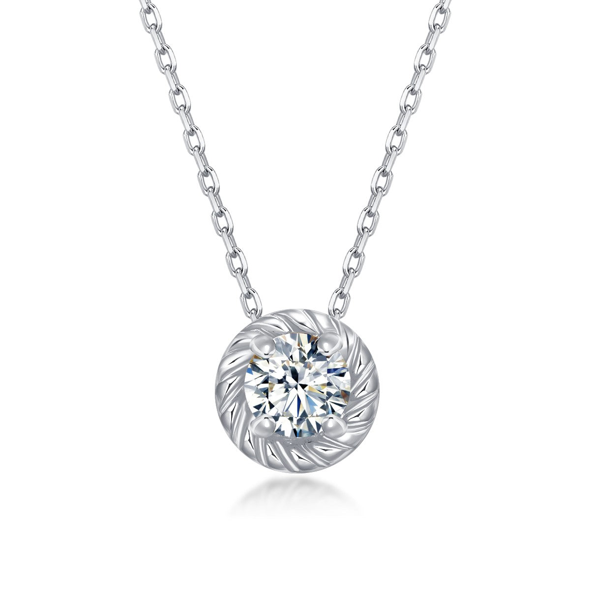 April Birthstone Nature Diamond Necklace