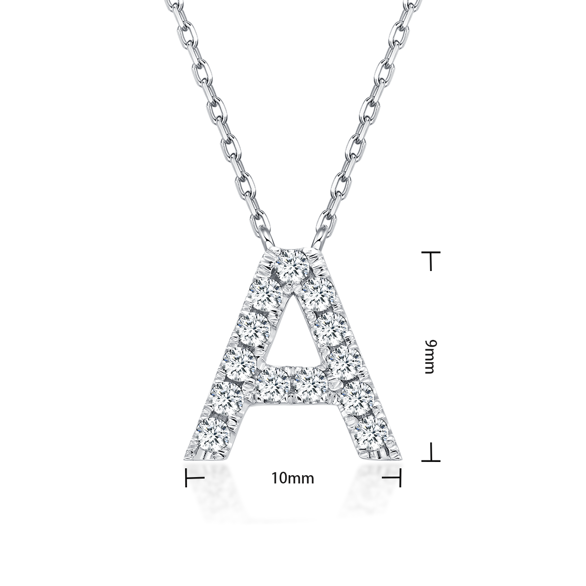 Initial Diamond Necklace - A