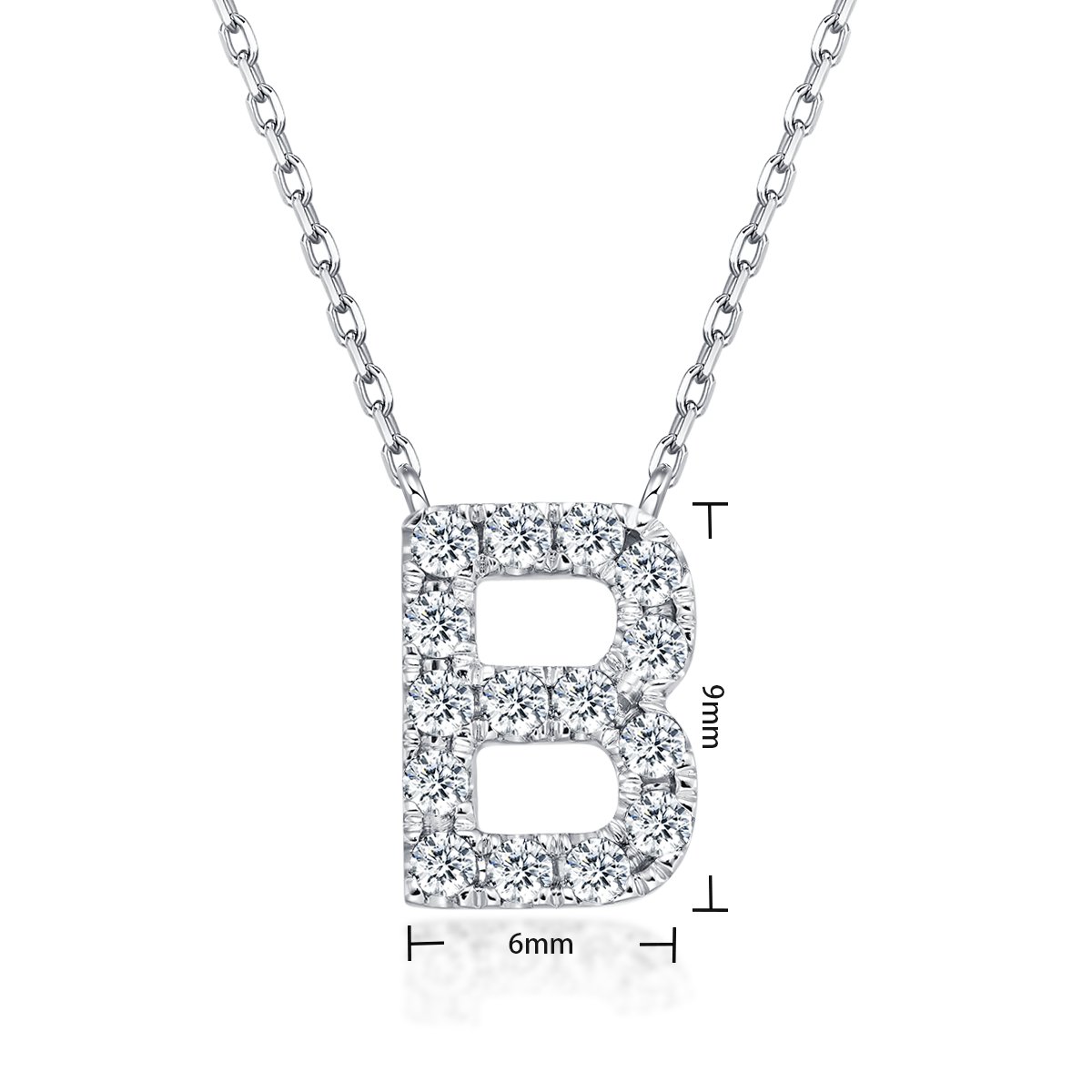 Initial Diamond Necklace - B