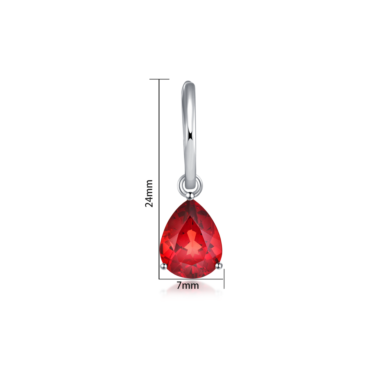 Nature Garnet Earring at Kalosgem