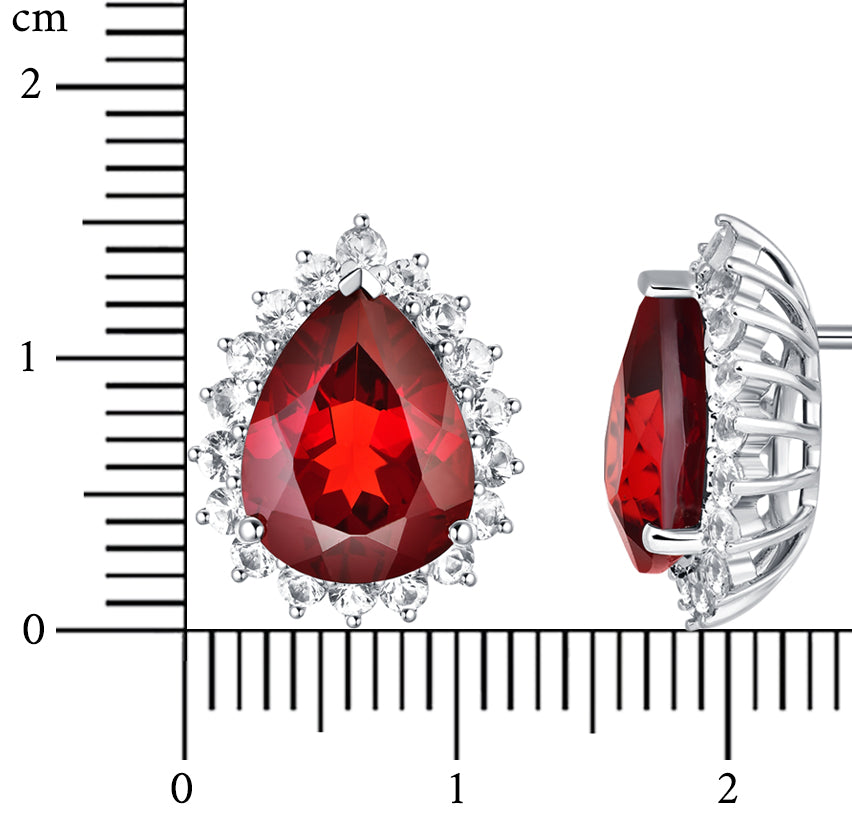 Nature Garnet Earring Studs at Kalosgem