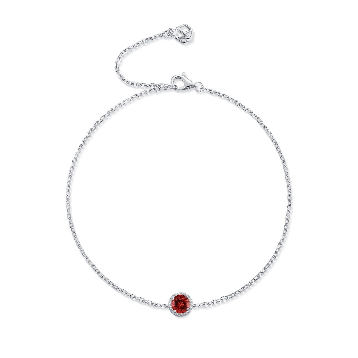 Red Ruby Bracelet Set with Diamond